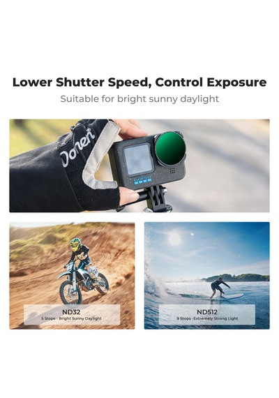 K&f Concept Gopro Uyumlu Değişken Nd32-512 Filtresi / Hero 13-12-11-10-9 Uyumludur