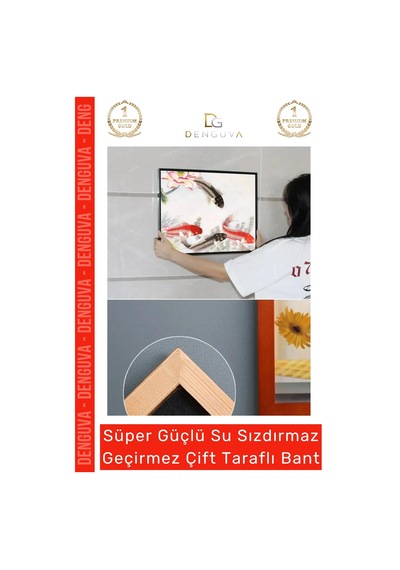 Süper Güçlü Yapışkan Kolay Çıkarılabilir Çok Amaçlı 60 Parça Çift Taraflı Şeffaf Bant 5 Adet