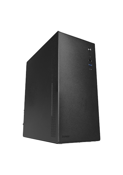 Everest K250 Peak 250W Micro Psu Audio Kompakt Mid-Tower Bilgisayar Kasası Siyah
