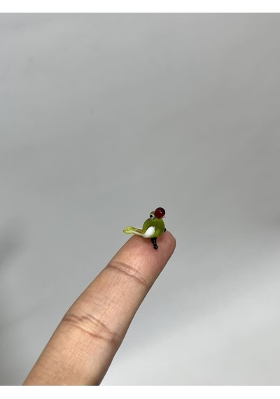 El Yapımı Mini Murano Cam Kuş Biblo A171-09