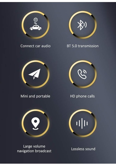Usams Bluetooth 5.0 Receiver Usb Aux Wireless Araç Kiti Telefon Konuşma Müzik Dinleme Ba01 Sj46