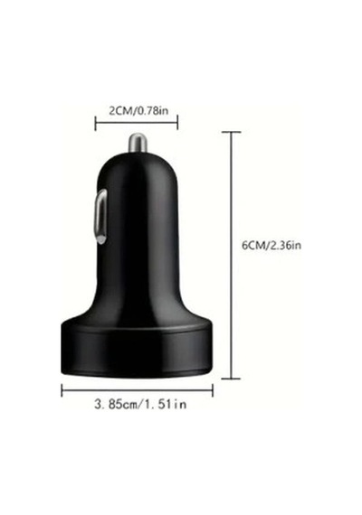 6 Portlu Hızlı Araç Şarj Cihazı 4 Usb + 2 Type-c Çıkışlı Dijital Göstergeli Oto Şarjı Siyah