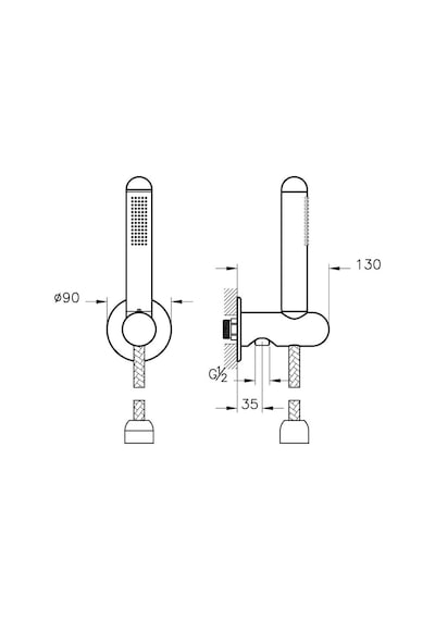 VitrA Liquid 1F El Duşu Takımı Krom A42796 Krom