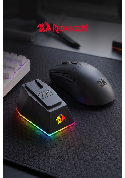 Redragon 3 Modlu Ultra Hafif Paw3311 24.000dpı Şarj İstasyonuna Sahip Oyuncu Mouse M998 -