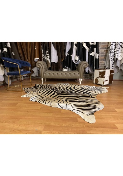 Hakiki Deri Dana Postu Kahve Zebra Baskılı 195 X 230 Cm - 2261101000014