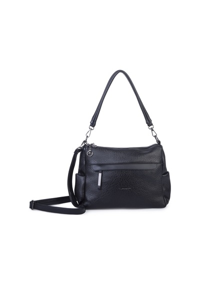Nas Bag Çok Gözlü Yumuşak Ve Hafif Yapılı Çift Askılı Omuz Ve Çapraz Çanta 30x24 Cm Siyah Victoria
