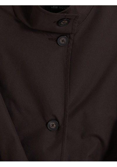 Lcw Modest Kahverengi Dik Yaka Kuşaklı Oversize Kadın Trençkot