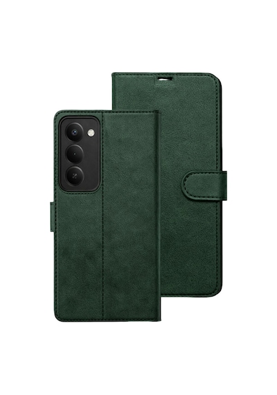 Mobaxaksesuar Xiaomi Redmi 15 4g / 5g Kılıf Deri Deluxe Cüzdanlı Kapaklı Case Yeşil
