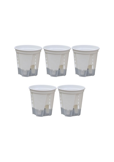 Su Emici Bitki Saksı, Oturma Odası Bahçe Balkonu İçin Su Doldurma Portu İle Basit Ekici 5pcs