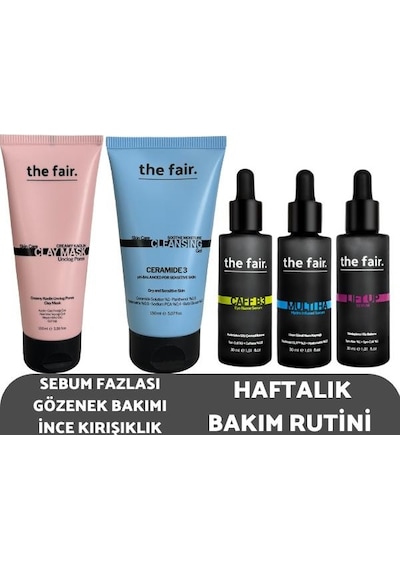 The Fair Sebum Fazlası Gözenek Bakımı İnce   Haftalık Bakım Rutini Seti