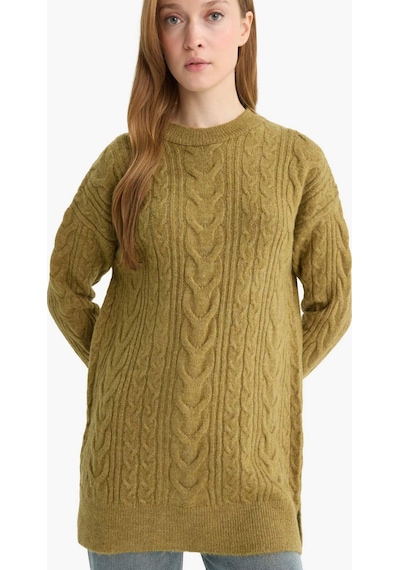Defacto Relax Fit Bisiklet Yaka Triko Tunik F4530ax25wngn730 Yeşil Defacto Relax Fit Bisiklet Yaka Triko Tunik F4530ax25wngn730 Yeşil