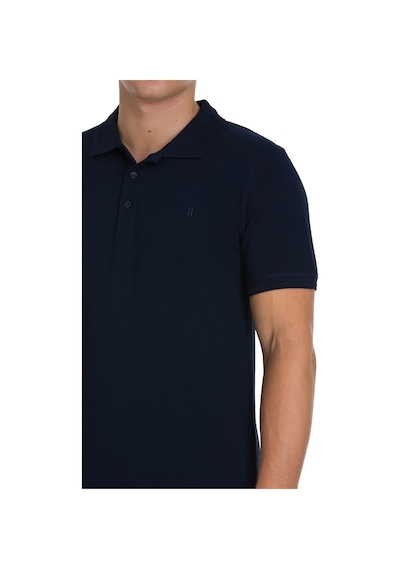 Hatemoğlu Lacivert Regular Fit 100% Pamuk Polo Yaka Tişört