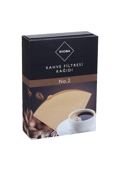 Rıoba Kahve Filtresi Kağıdı No.2 80 Adet - Ağartılmamış Doğal Kağıt Tarı Filtre