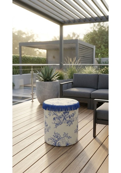 Toile Azure Puf Sarı