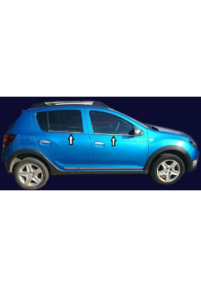Dacia Stepway Cam Çıtası Paslanmaz Çelik 4 Kapı 2012 +