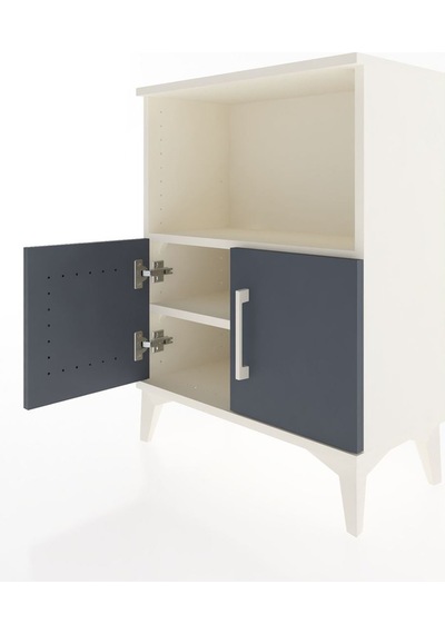 Arges Komodin 2 Raflı 2 Kapaklı 60x30x80 Aytaşı-antrasit Aytası