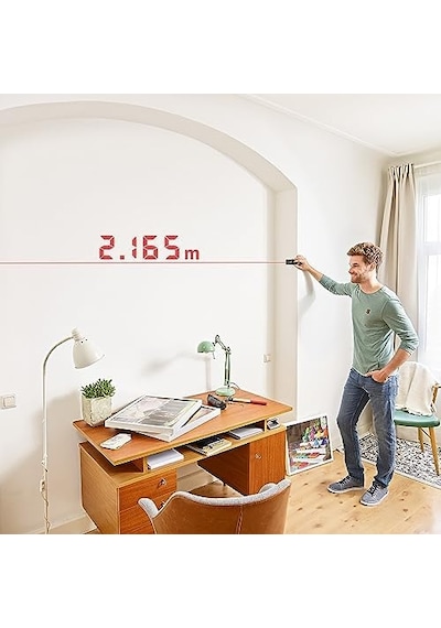 Home & Garden Zamo Lazerli Uzaklık Ölçer 25m Çalışma Alanı, 4 Sn. Ölçme Süresi, 2 X Aa Pil, Karton Kutu