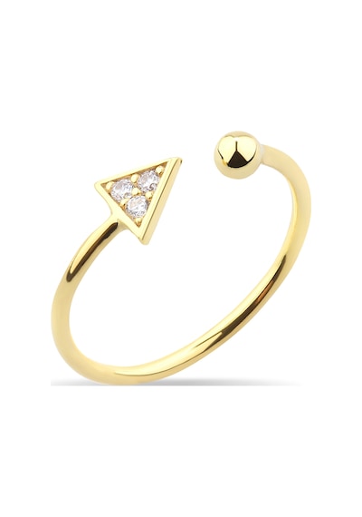 Kuyumcudukkani Taşlı Üçgen Free Size Yüzük-10372-g-w Gold
