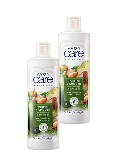 Avon Care Avakado Ve Badem Yağı İçeren Şampuan Ve Saç Bakım Kremi 700 Ml. İkili Set