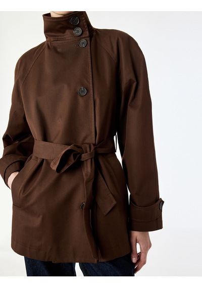 Koton Pamuklu Reglan Uzun Kollu Düğmeli Kemerli Gabardin Dik Yaka Trençkot Kahverengi 7wak00171ew Kahve Koton Pamuklu Reglan Uzun Kollu Düğmeli Kemerli Gabardin Dik Yaka Trençkot Kahverengi 7wak00171ew Kahve