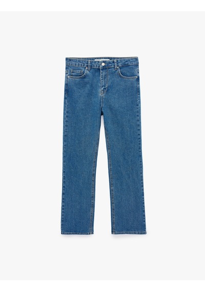 Koton Pamuklu Dar Kesim Cepli İspanyol Paça Denim Pantolon - Flare Jeans Orta İndigo 7sal40023md Koton Pamuklu Dar Kesim Cepli İspanyol Paça Denim Pantolon - Flare Jeans Orta İndigo 7sal40023md