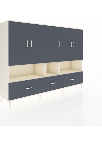 Hyperion Dolap 12 Raflı 3 Çekmeceli 5 Kapaklı 220x44x163 Aytaşı-a Aytaşı-antrasit Hyperion Dolap 12 Raflı 3 Çekmeceli 5 Kapaklı 220x44x163 Aytaşı-a Aytaşı-antrasit