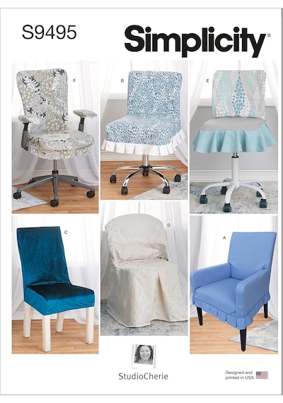 Simplicity Ss9495os Sandalye Kılıfı Dikiş Kalıbı, Tek Beden A.Ağaç