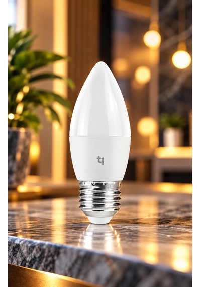 Tuled Redeem Plus 4.3 W Led Ampul, 5700 Kelvin E27 C 37s , Titreşimsiz, Göz Konforu, 609 Lümen, Parlak Beyaz Tekli