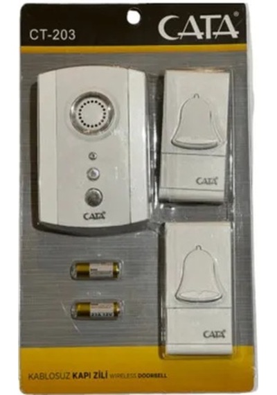 Cata Uzaktan Kumandalı Zil 1 Zil + 2 Buton Ct-203