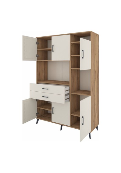 Hyperion Dolap 9 Raflı 2 Çekmeceli 6 Kapaklı 132x44x195 Çam-a... Çam Hyperion Dolap 9 Raflı 2 Çekmeceli 6 Kapaklı 132x44x195 Çam-a... Çam