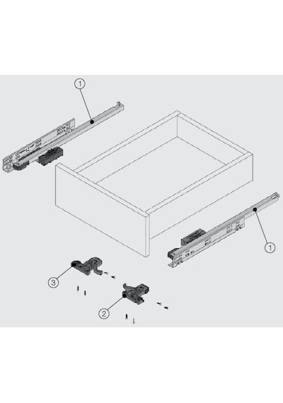 Samet Push Open 300 Mm Kısmi Açılım Ray
