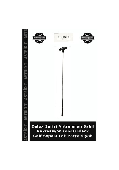Delux Serisi Antrenman Sahil Rekreasyon Gb-10 Black Golf Sopası Tek Parça Siyah