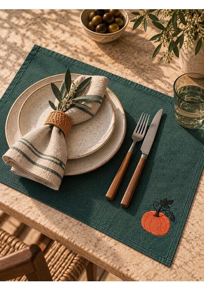 Tr Maison Nakshatra 6 Parça Nakışlı 35 X 45 Keten Amerikan Servisi Genel
