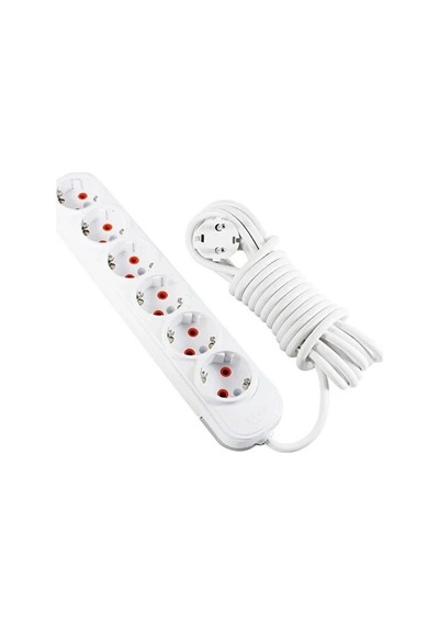 Horoz Deco 6'lı 2 Metre Topraklı Grup Priz