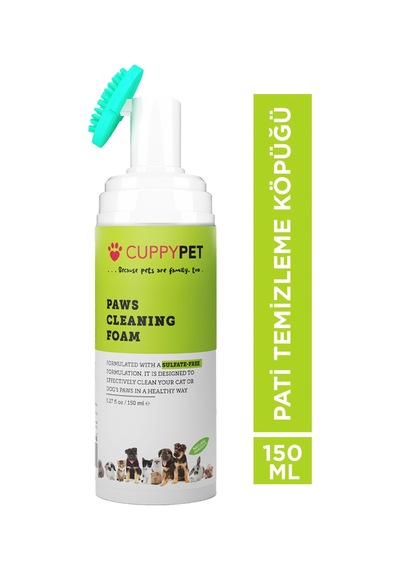 Cuppypet Evcil Hayvanlar İçin Pati Temizleme Köpüğü 150 ML