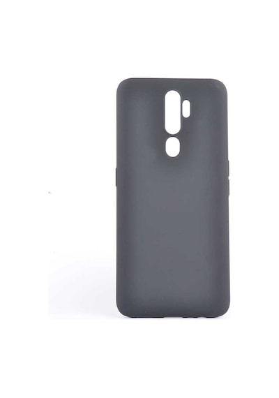 Noktaks - Oppo A5 2020 Uyumlu - Kılıf Mat Soft Esnek Premier Silikon Kapak - T10356 - Siyah Siyah