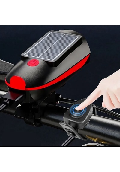 Forte Gt Bisiklet Ön Farı 250 Lm Korna 140db Usb Solar Şarjlı Yeşil Xbyc 6163 Yeşil