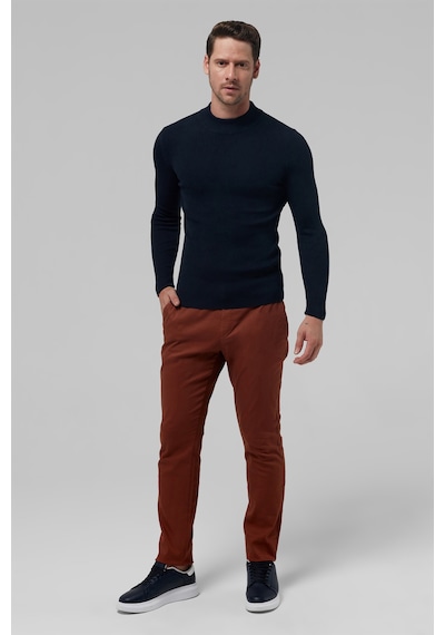 Twn Slim Fit Lacivert Rib Örgü Kazak 5ec0606317701 101