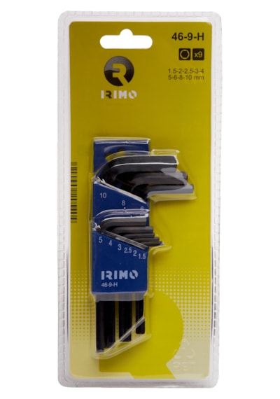 Irimo 46-9-H Altıgen Siyah Kaplama Allen Metrik Set 9 Parça