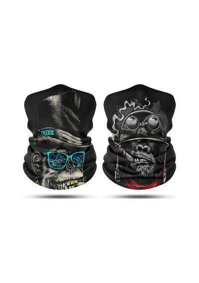 Dair 2'li Set Boyunluk Bandana Outdoor Balaklava Yüz Maskesi Kafa Bandı
