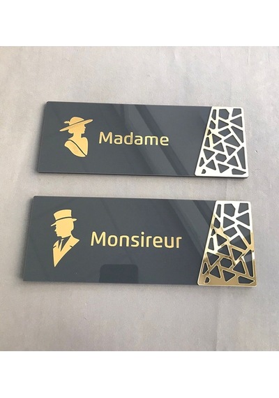 Yönline Antrasit Gold Pattern Seri WC Yönlendirme Seti