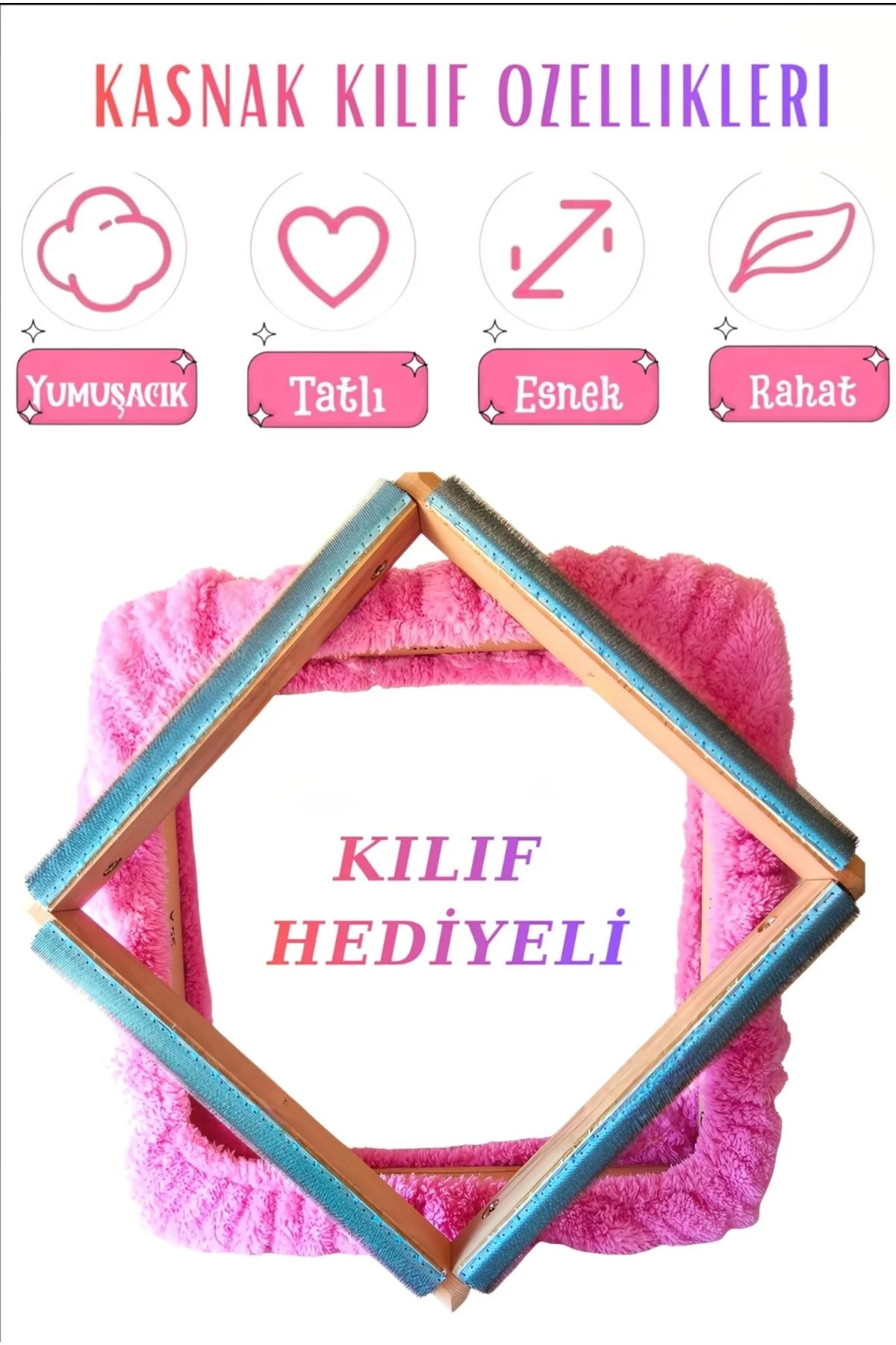 30x30 Cm Kombinasyon Özellikli Punch Ve Tüm Nakışlara Uygun İğneli/telli Ahşap Kasnak Kılıf Hediye 0