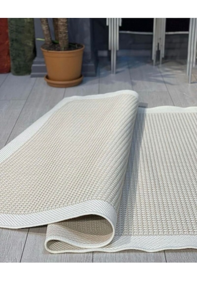 Saraz Halı Sisal Bordürlü Jut Hasır Halı 9427