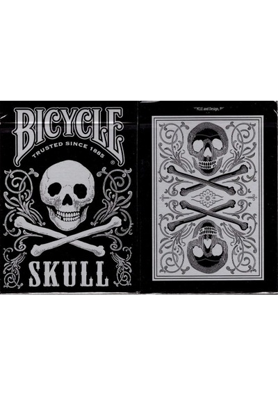 Bicycle Skull Metallic Silver Oyun Kağıdı Kartı Kartları Destesi Koleksiyonluk