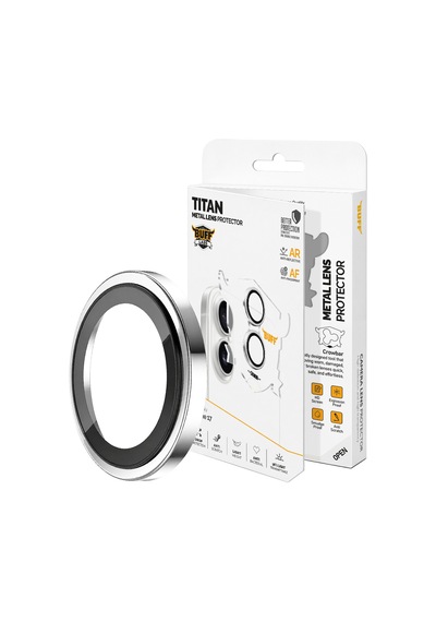 Buff İphone 17 Titan Metal Kamera Lens Koruyucu Silver Gümüş