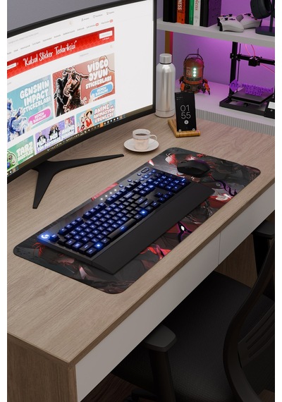 Diluc Genshin Impact Anime Gacha V1 - 70x30 Xl Gaming Mouse Pad Fare Altlığı