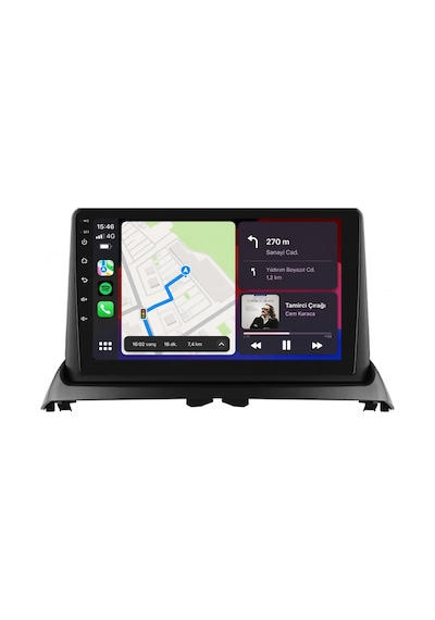 Renault Clio 1999-2006 Android Multimedya Carplay Android Auto Navigasyon 10gb Ram 256gb Pro 9"
