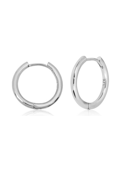 925 Ayar Gümüş Halka Kadın Küpe 14 MM Gümüş