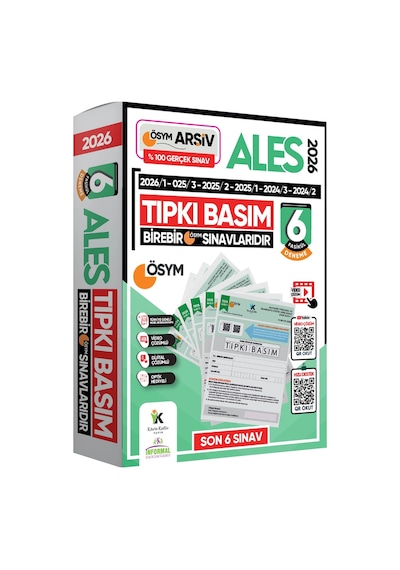 2026 ALES ÖSYM Tıpkı Basım Çıkmış Soru 6lı Deneme Paketi PDF/Video Çözümlü Türkiye Geneli
