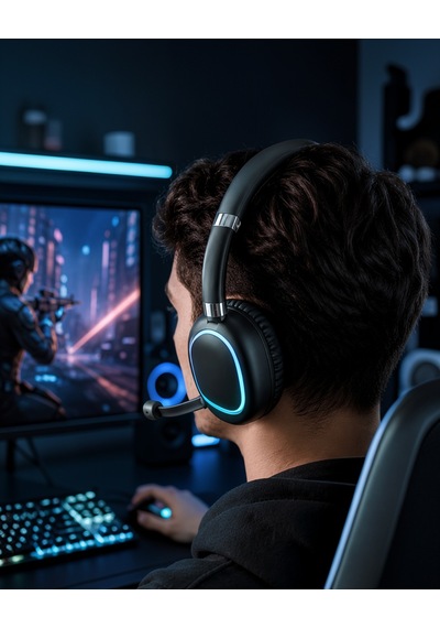 Rgb Işıklı Bluetooth Kulaklık Type-c Şarjlı Uczzmax17-4